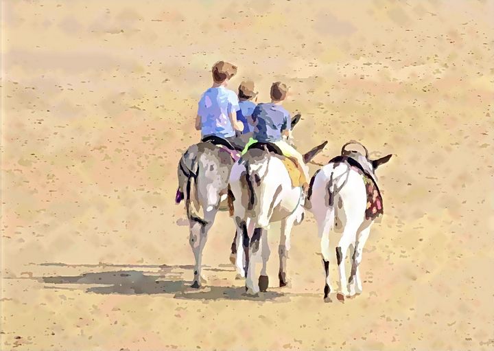 FuzzyFinker's tweet photo. Art of the Day! "Donkey Ride". Buy at: https://t.co/vL3eIYFAR6 https://t.co/pL4LhzakBx