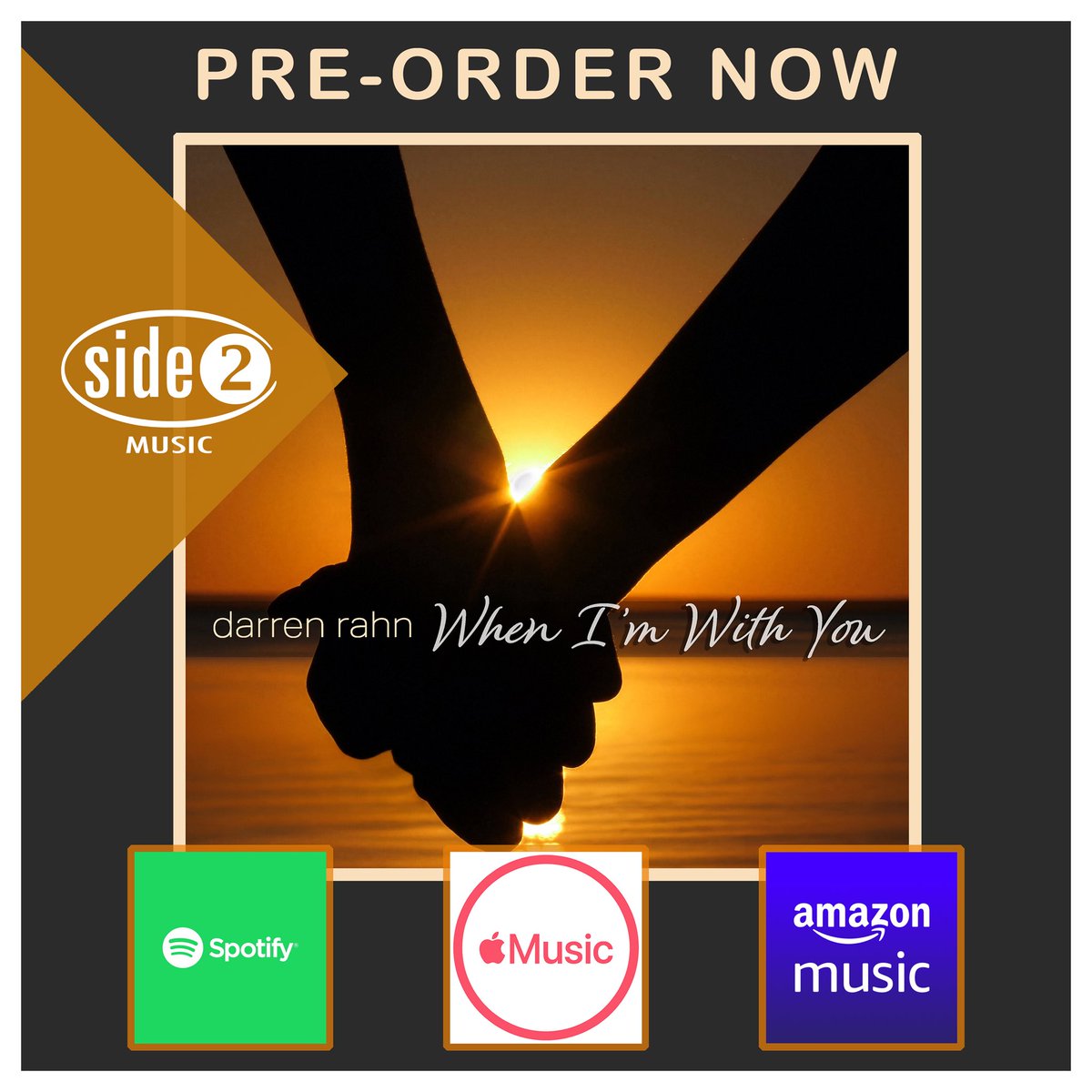 Side2Music's tweet photo. The new @darrenrahn single is releasing on June 19th. You can pre-save/pre-order “WHEN I’M WITH YOU” now on Spotify and Apple Music at: 
https://t.co/eZzHrzw9ej https://t.co/Kwltt7laE2