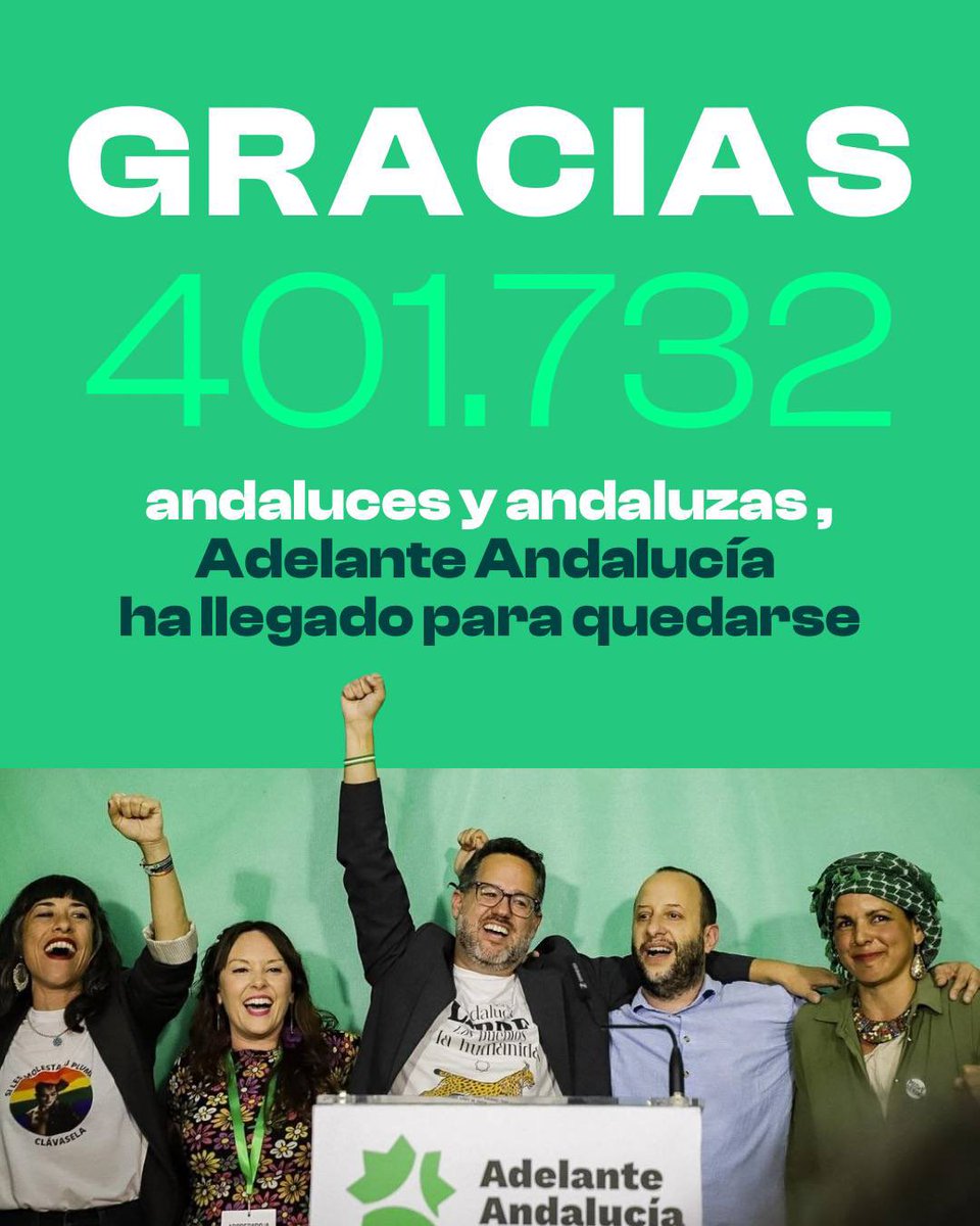 PLmollet's tweet photo. 💥Felicitaciones enormes y un gran abrazo fraterno desde Catalunya por vuestros fantásticos resultados en estas elecciones autonómicas.
🌾Sois la semilla del cambio imparable que iluminará nuevas albas.
✊Que viva Andalucía Libre y que viva la lucha de la clase obrera ! https://t.co/31EC4fWjHn