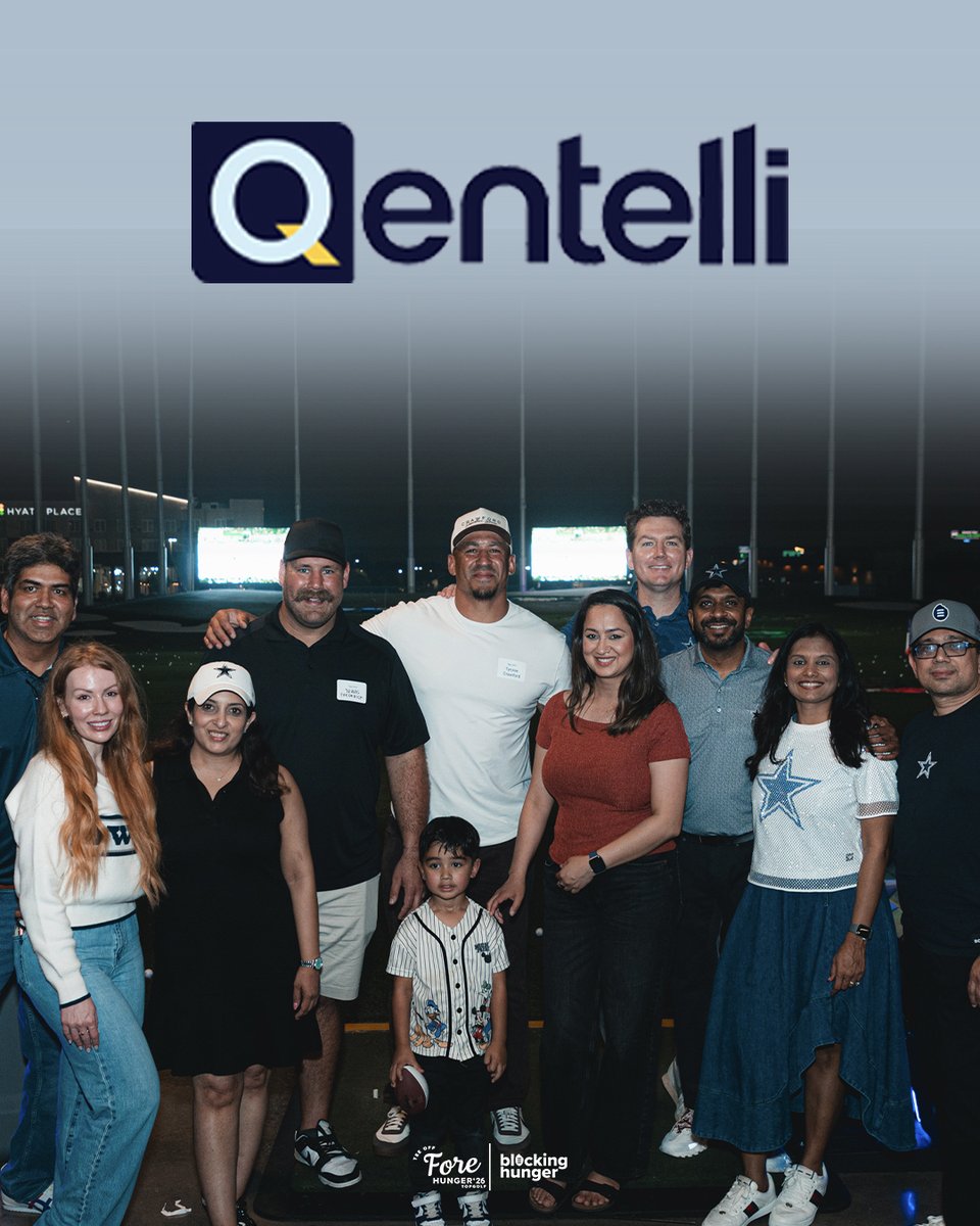 blockinghunger's tweet photo. Thank you, @qentelli, for your continued commitment to the Blocking Hunger Foundation and providing meals to kids facing hunger in our community!

As the presenting sponsor of our Tee Off Fore Hunger event, they ensure we can make a meaningful impact in our community and provide meals to kids who depend on us!