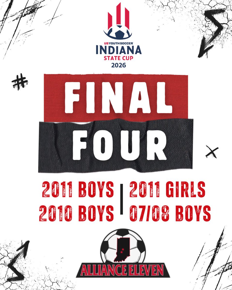 alliance_in's tweet photo. Huge congrats to our 2011 Boys, 2011 Girls, 2010 Boys, and 07/08 Boys teams for making the Final Four in the State Cup! โฝ๏ธ๐ฅ Proud of the hard work and commitment from every player and coach. Keep pushing! ๐ช๐ฝ๐๐ฝ #StateCup #FinalFour https://t.co/IqDk9GsljP