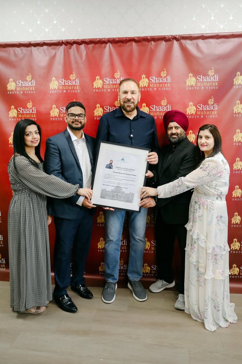 MagazineEnt's tweet photo. Heartfelt congratulations from South Asian Entertainment Magazine to the entire “Shaadi Mubarak” Photo &amp; Video team on the grand launch celebration. 

Wishing  success and many more achievements to the team. Special congratulations to Robin Kanozia and Harinder Sachdeva for this. https://t.co/4ENaMq2a7a
