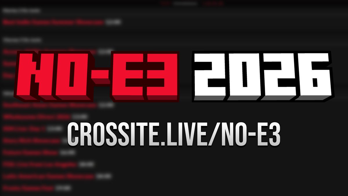 CrossFace22's tweet photo. ¡Menos de un mes para el Summer Game Fest 2026!
O como yo lo llamo: NO-E3 2026 ✨

Como todos los años, ya está actualizado mi calendario completo con todas las conferencias y fechas.

Compartilo con tus amigos o tu streamer de confianza ;)

Link en primer comentario 👇