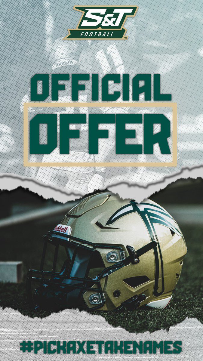 BitCallo44's tweet photo. AGTG!!
After a great phone call with @CoachSudhoffMST I’m so blessed to have received my 3rd offer to play football at Missouri S&amp;T!! 💚💛
@Miners_FB @JeredPope @MtnHeritageFB @coachball_FB https://t.co/1unq3Pq7JD