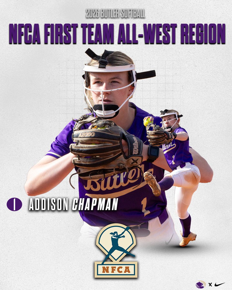 ButlerGrizzlies's tweet photo. 1️⃣

The accolades continue to rack up for @addisonchapman_ , as she earns National Fastpitch Coaches Association First Team All-West Region honors!

#roargrizz🐻 https://t.co/RAeqXrtZUG