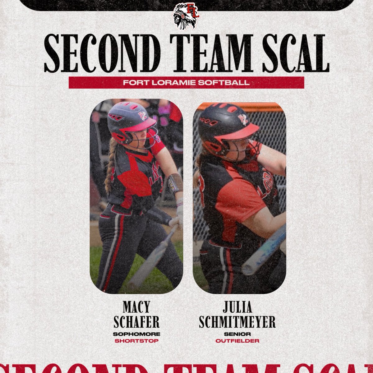 FortLoramieSB's tweet photo. Congratulations to our Lady Redskins on earning All-SCAL honors this season! Proud of the way they represented our program all year long. 🔴⚫️🥎 https://t.co/Hm8ROeOqW8