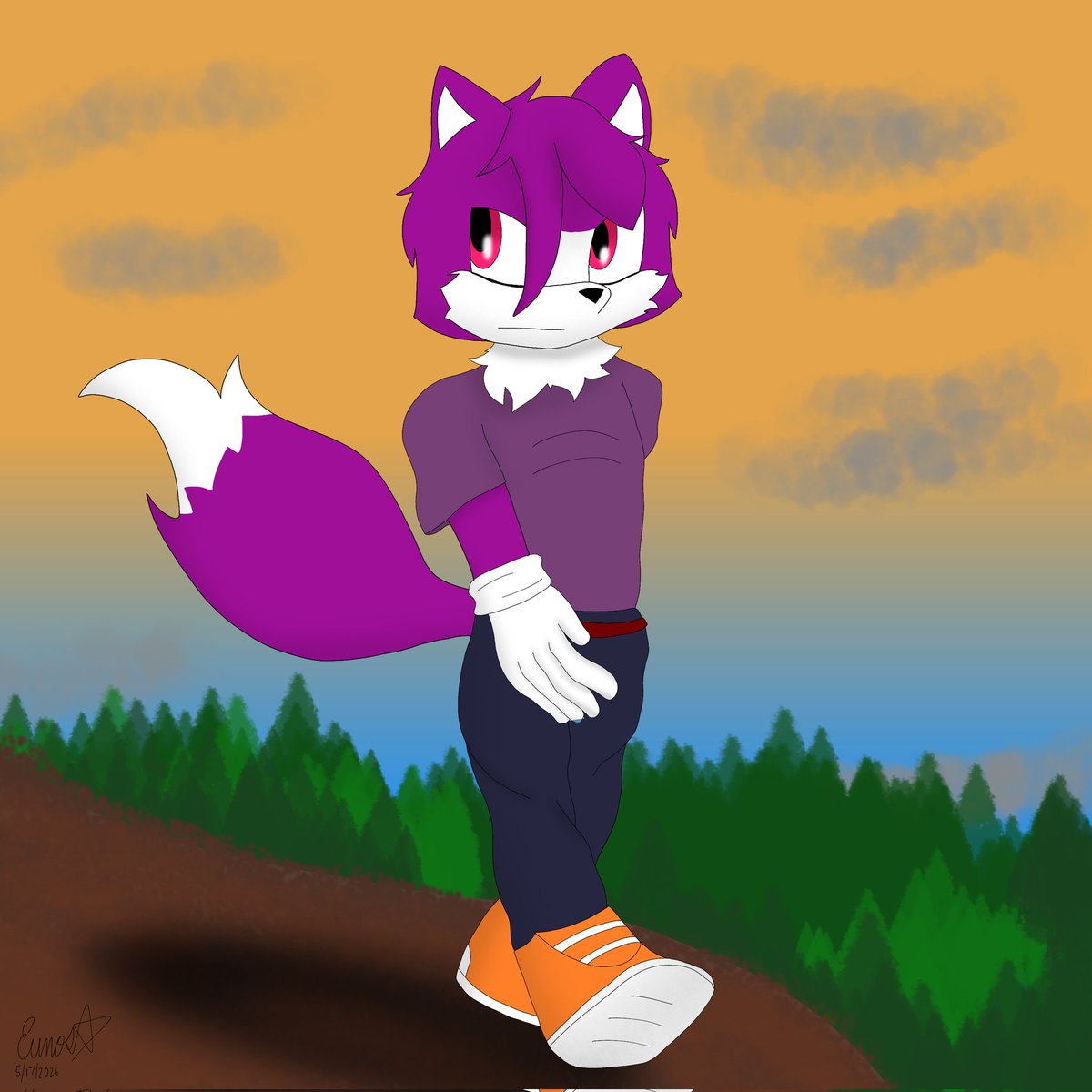 EunosMatsuda's tweet photo. Grape walking and enjoying the scenery.
Tho the sun is setting.
#sonicoc #furry #furryart https://t.co/qUV9pXicTb