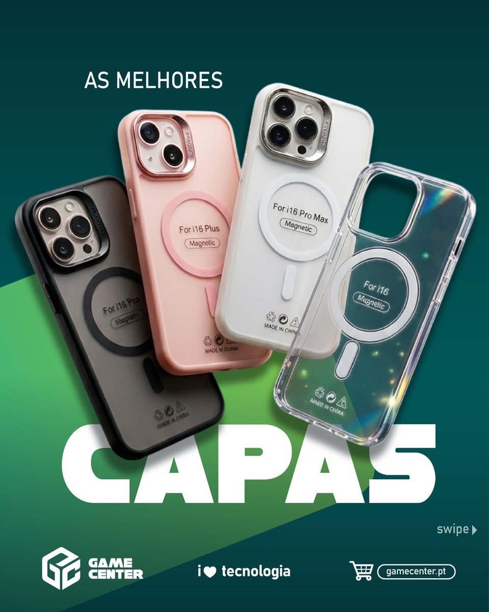 gamecenterpt's tweet photo. 📷📷 Capas e películas para todas as marcas e modelos
Proteção, estilo e ajuste perfeito para o teu telemóvel.
Películas e hidrogel aplicados na hora, de forma rápida e prática.
Descobre tudo em https://t.co/spn7S2BW6F
ou visita-nos em Rua Godinho Faria 170, 4465-149 S. Mamede .. https://t.co/JyDshDE8xY
