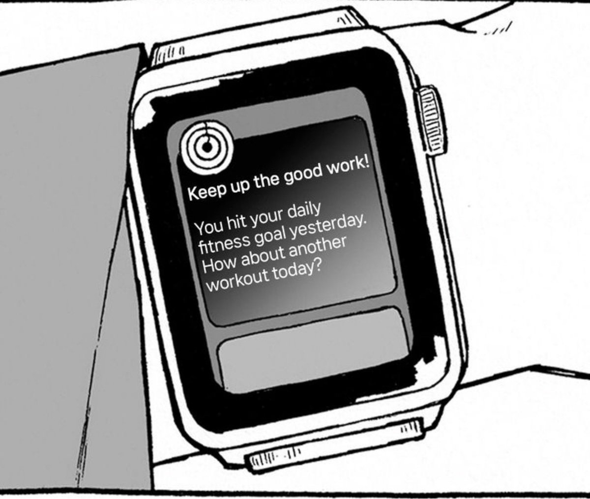 swaypinksy's tweet photo. Uke woke up from a one night stand he don’t remember anything, then his smartwatch tells him he hit his fitness goal last night 😭😭😭

I would disappear https://t.co/ya29npKeF2