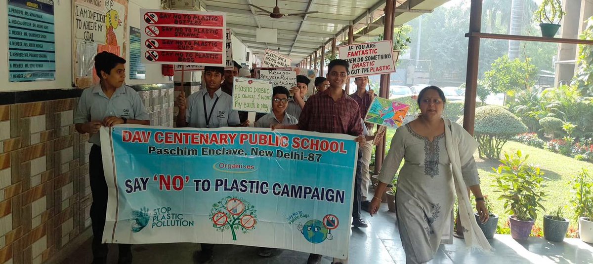 DavpeSchool's tweet photo. Under guidance of principal Ms Sonia Malik,Interact Club Ray Of Hope along with Eco club organized a "SAY NO TO PLASTIC"campaign as part of Earth Day 2026 Celebration on April 20,2026 @Rotary3011 @RIDistrict3011 @3011interact @NEP2020 @SDG2030 @peopleofaction https://t.co/jeu4omz08x