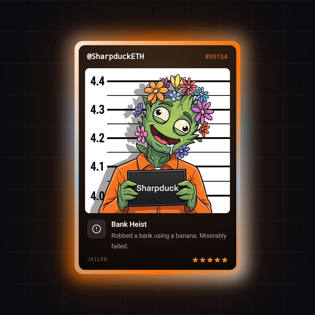 SharpduckETH's tweet photo. i'm waiting at #154

@Jaileddotfun launching soon

[ drop your card below👇] https://t.co/JyicTacbXD