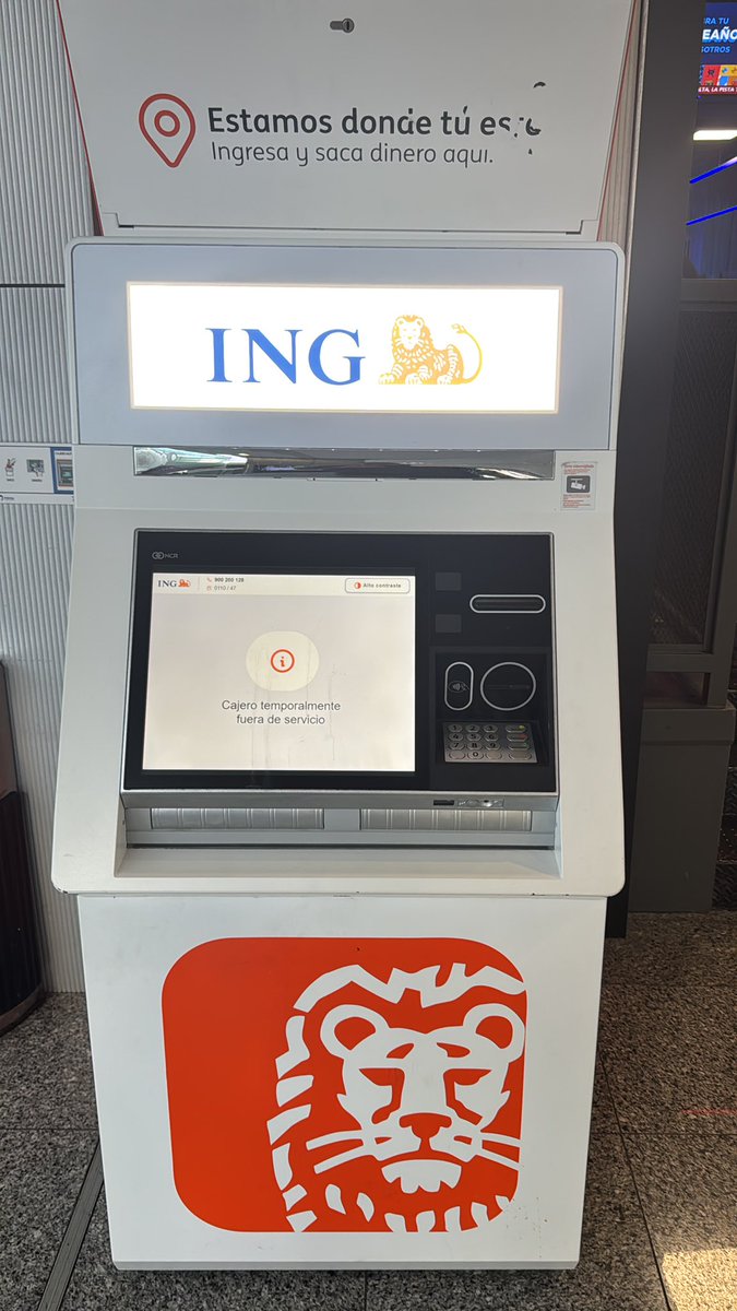 ChristOjeda's tweet photo. @ING_es dos semanas sin cajeros para hacer ingresos es un poco cansino esto ya https://t.co/e4Dj4LQtP3