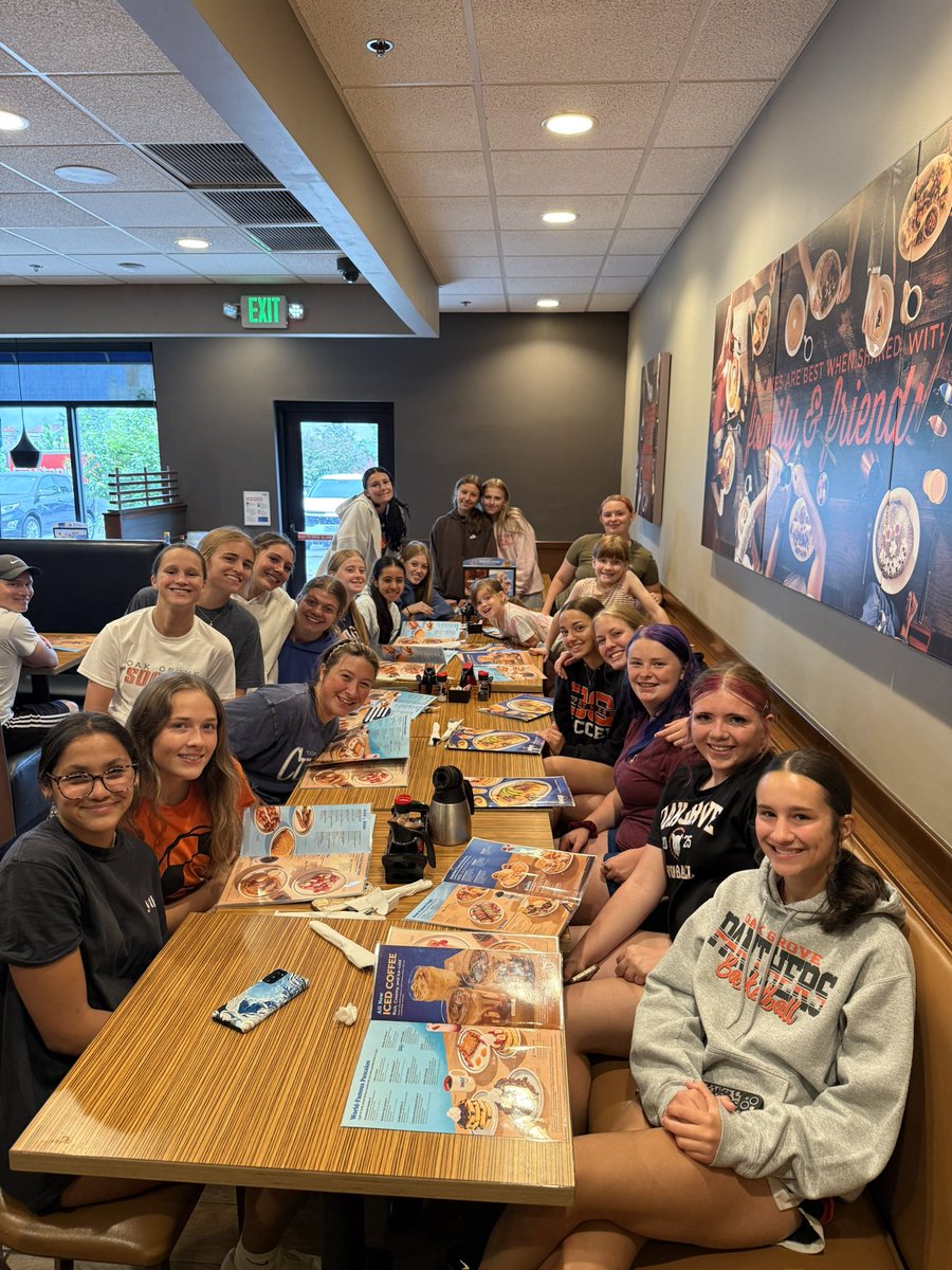 OGHS_Soccer's tweet photo. Team meal before districts start tomorrow. @IHOP took great care of us! @og_panthers https://t.co/KExSnGJl3K