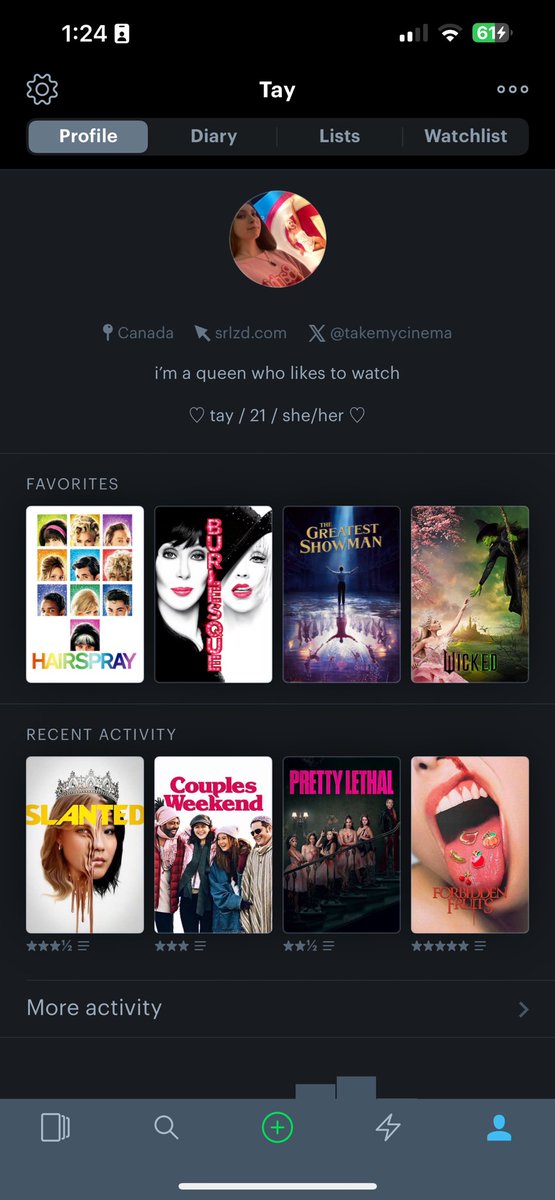 takemycinema's tweet photo. new letterboxd and serializd bios courtesy of my brain being obsessed with trixie and katya, who’s proud of me being clever 🙂↕️ #filmtwt #sitcomtwt https://t.co/55SRc2ji6g