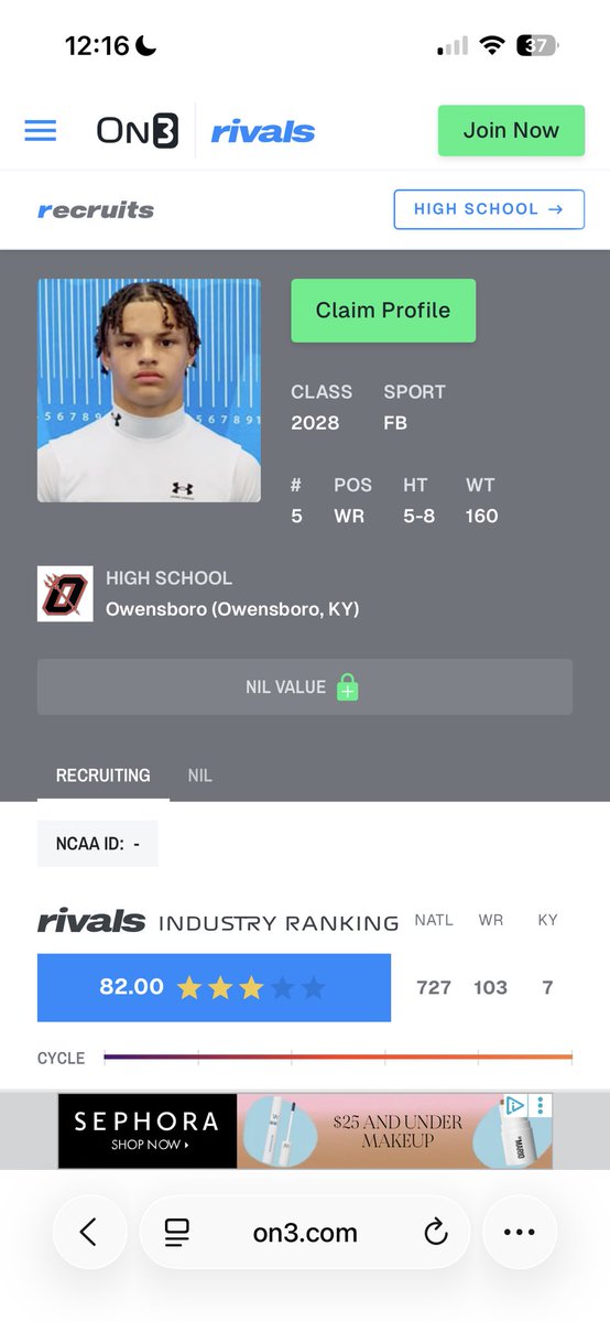 Kingston Dillard 3⭐️WR tweet media