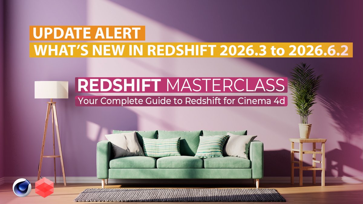 MographPlus's tweet photo. 🚀 Huge free update for the Redshift Masterclass!

🆕 Redshift 2026.3–2026.6
🎥 8 new videos | 65 mins
✨ Redshift Live , Night Sky, Hex Tiling &amp; more ...

📺 Intro: https://t.co/MNlNii2QEF
📚 Course: https://t.co/hYfz7u1vAA https://t.co/Ph0DInjUfJ