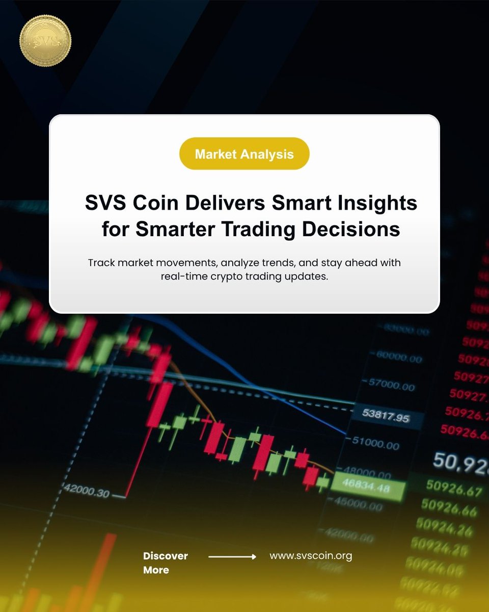 Svs_coins's tweet photo. Trade smarter with insights that keep you ahead of the market 📈✨
SVS Coin helps you follow trends, analyze movements, and make confident crypto trading decisions in real time. Stay informed, stay ready, and level up your trading game 🚀💰

#SVSCoin #CryptoTrading #MarketAnalysis #CryptoMarket #TradingInsights