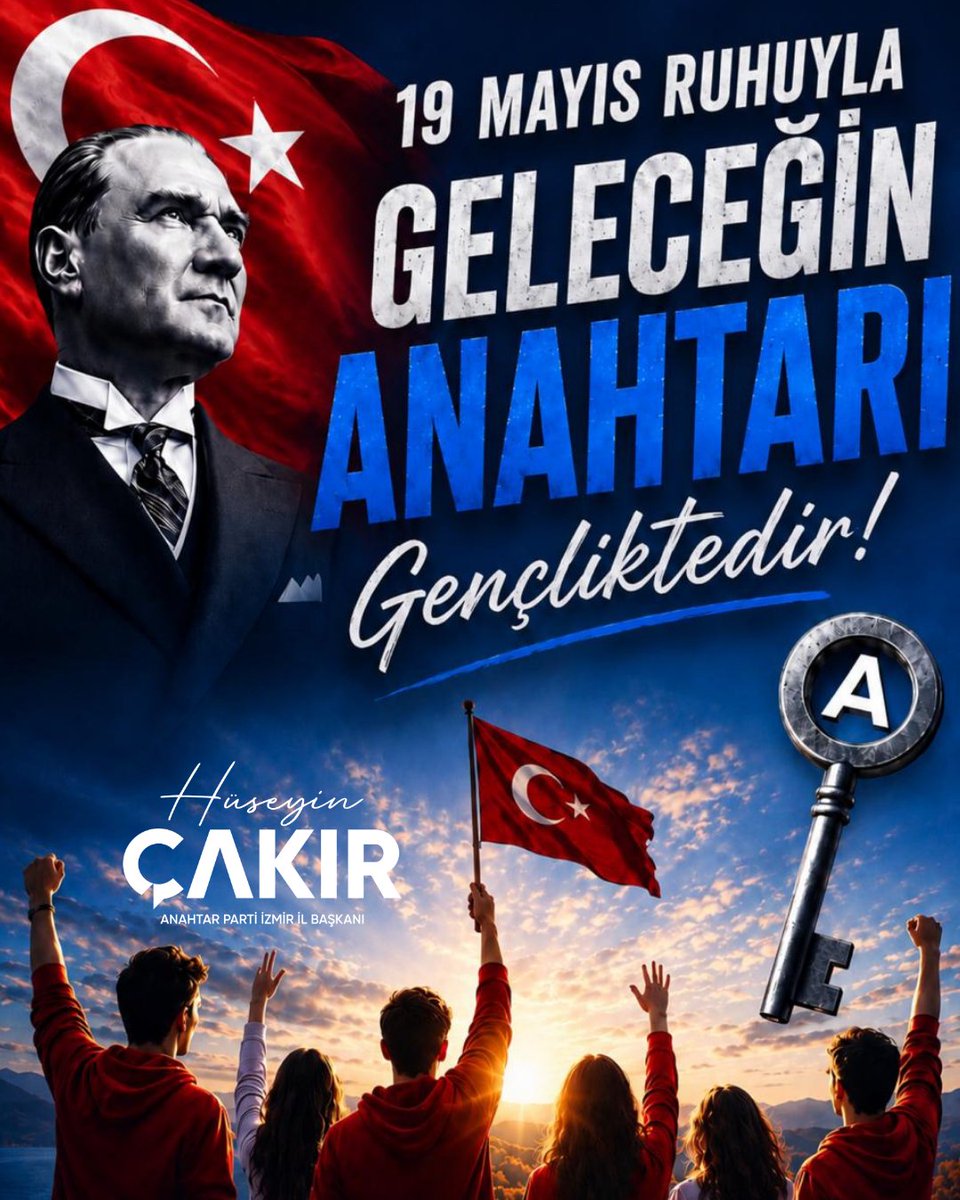Anahtarizmir35's tweet photo. 19 Mayıs Atatürk'ü Anma Gençlik ve Spor Bayramımız kutlu olsun...
Gazi Mustafa Kemal Atatürk ve silah arkadaşlarının iradesini paylaşıyoruz.
Bizler tarihin her döneminde binilecek bir Bandırma vapuru, çıkılacak bir Samsun bulabilen Türk milletiyiz... 🇹🇷

@yavuzagiraliog 
@anahtarparti 
@huseyincakir_35 

#YavuzAğıralioğlu 
#AnahtarParti 
#19Mayıs