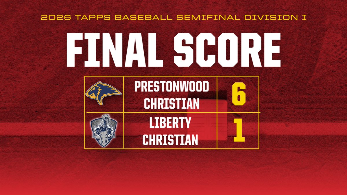 TAPPSBaseball's tweet photo. #TAPPSbaseball 2026 Division I State Semifinal Score https://t.co/klc7iRZecu