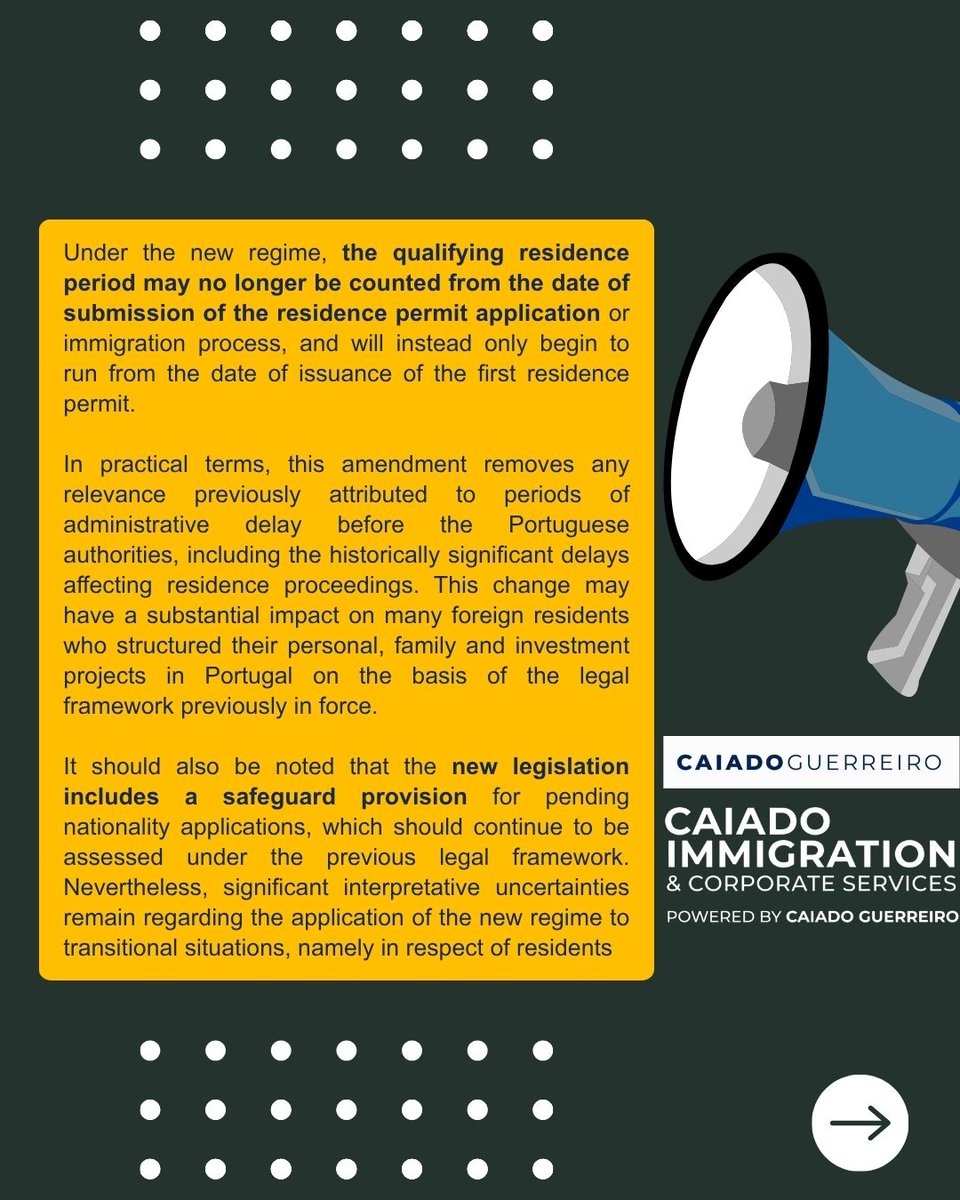 CImmigrationCS's tweet photo. Portugal’s new Nationality Law was officially published today in the Diário da República.

The changes may significantly impact foreign residents and Golden Visa investors, particularly regarding residence periods for naturalisation.

https://t.co/2ctl60OCBH https://t.co/PXrlanFI9E