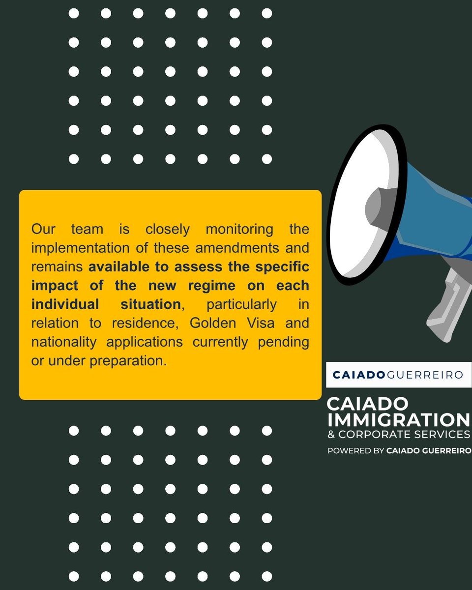 CImmigrationCS's tweet photo. Portugal’s new Nationality Law was officially published today in the Diário da República.

The changes may significantly impact foreign residents and Golden Visa investors, particularly regarding residence periods for naturalisation.

https://t.co/2ctl60OCBH https://t.co/PXrlanFI9E