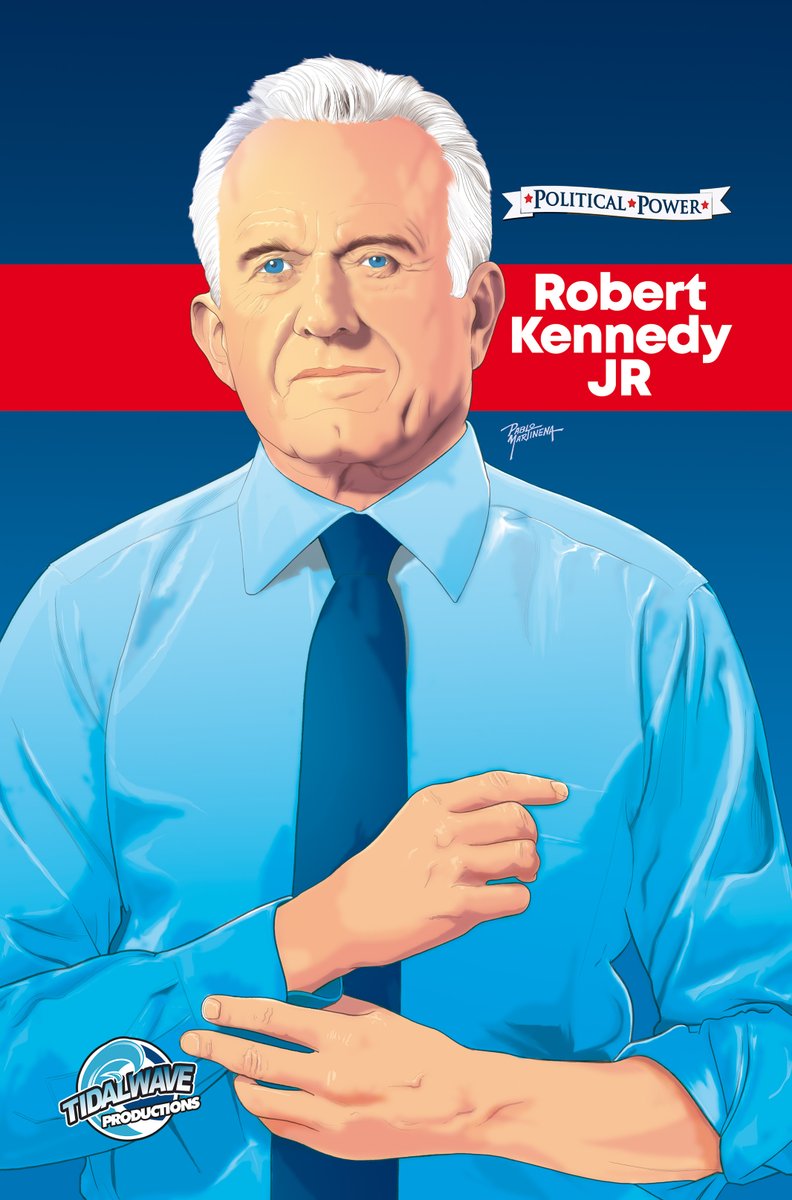 TidalWaveComics's tweet photo. 🔥 “POLITICAL POWER: ROBERT F. KENNEDY JR.” is available now from TidalWave Comics! 

Available in print &amp; digital now on Amazon: https://t.co/NzALrQiQIQ

#RFK #RobertFKennedyJr #Politics #ComicBooks #Biography https://t.co/yv6COnn9fg