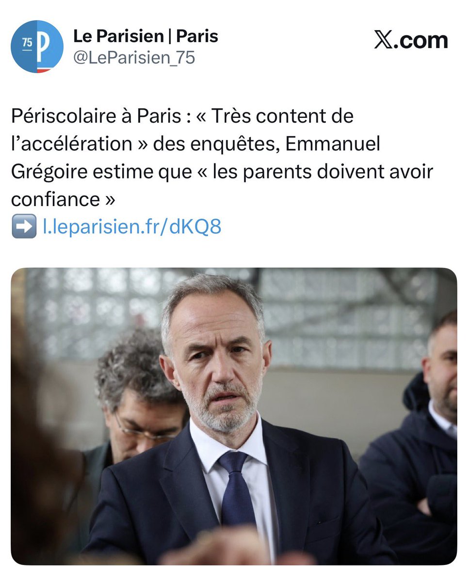 EricKLein_'s tweet photo. Le maire de Paris ose se dire « très content » de l’accélération des enquêtes dont une vient de révéler qu’un animateur mis en examen avait déjà fait l’objet d’une plainte en 2024. Que faisait alors ma mairie de Paris ? C’est révoltant. Les enquêtes doivent aussi s’attaquer à toute la chaîne d’irresponsabilité qui a conduit à ce scandale.
