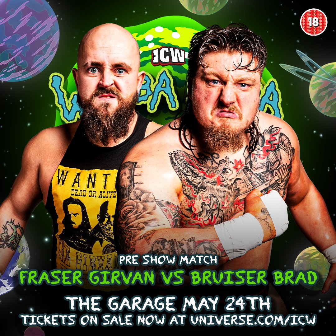 InsaneChampWres's tweet photo. 6 DAYS TO GO!

This Sunday we return to the Garage in Glasgow for Wubba Lubba Dub Dub👽!

We've got two exclusive VIP Matches happening for EARLY ENTRY ticket holders only!

Don't miss these matches and so much more this Bank Holiday weekend! 🍻 - https://t.co/SyDrIzmX2K https://t.co/qgc79CwkpQ