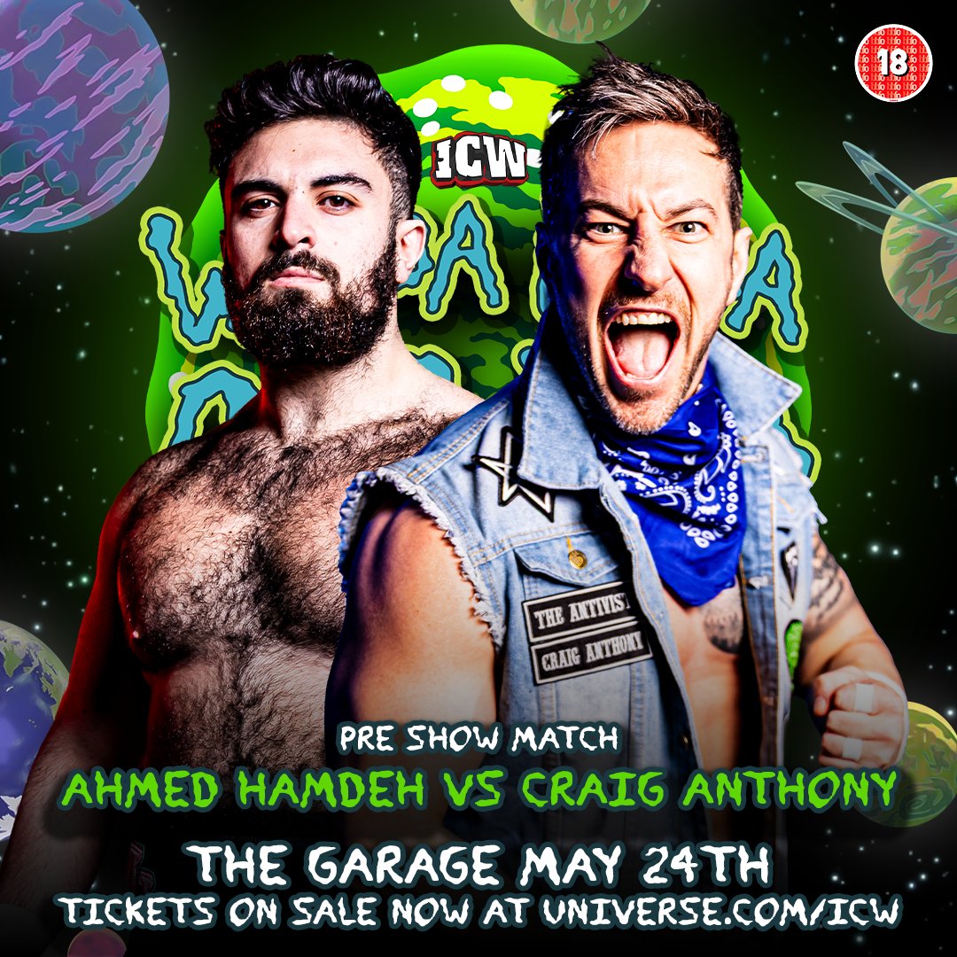 InsaneChampWres's tweet photo. 6 DAYS TO GO!

This Sunday we return to the Garage in Glasgow for Wubba Lubba Dub Dub👽!

We've got two exclusive VIP Matches happening for EARLY ENTRY ticket holders only!

Don't miss these matches and so much more this Bank Holiday weekend! 🍻 - https://t.co/SyDrIzmX2K https://t.co/qgc79CwkpQ