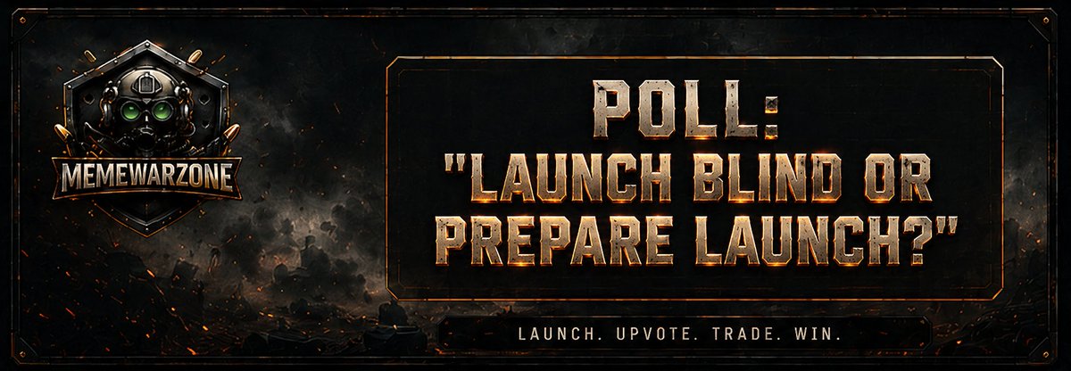 memewarzone's tweet photo. Poll: If you could only choose one…
A) Keep launching blind on current platforms (free, fast, but high rug risk)
B) Prepare your full campaign in MemeWarzone Draft Mode first (Promotion Page + scheduled launch + squad support)
Which one are you doing for your next coin?
Reply with A or B + why