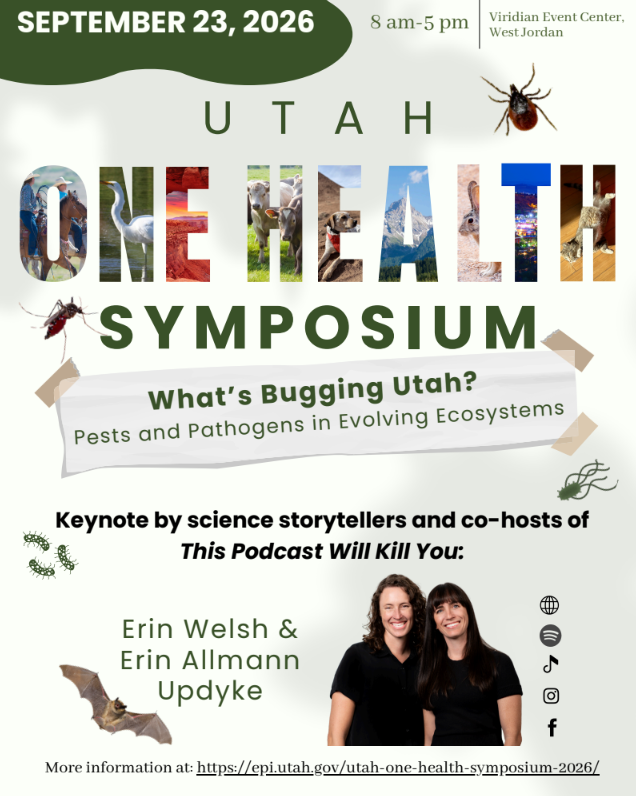 UtahSteward's tweet photo. MARK YOUR CALENDARS - for September 23rd🗓️
The 2026 Utah One Health Symposium will be on Wednesday, September 23, 2026 at the Viridian Event Center in West Jordan, Utah.   Learn more: https://t.co/UqR2QR4uEt https://t.co/N5doM8MEGg