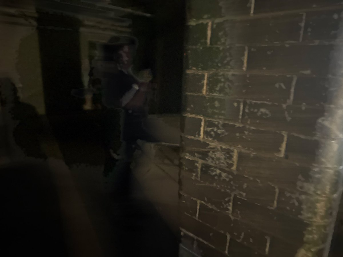 roadkill518's tweet photo. @amybruni @AdamJBerry @kalanighost @jaywasley @AaronGoodwin 

Any of y’all able to help me attempt to debunk this photo? I took it in the basement of a building at pennhurst this past weekend while attending paracon. I’m about 95% certain there was nobody in frame when i took it https://t.co/AQPSOmeHea