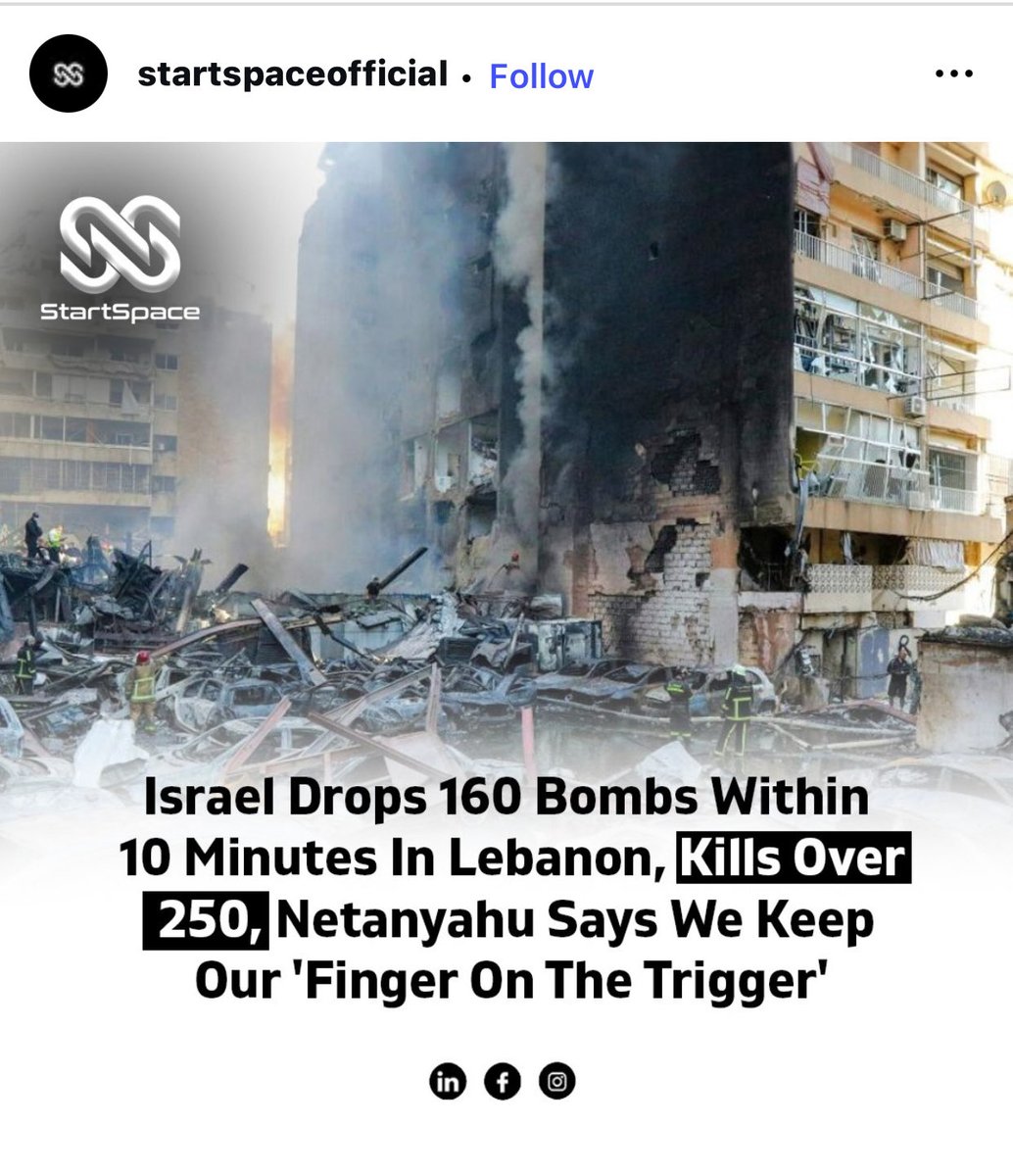 Iram_M_S's tweet photo. @sahouraxo @S_Ordibehesht ‘Indeed we Belong to Allah and to Him we Shall Return’
Did you know there was a ‘Ceasefire’ in #Lebanon?This is it! A #Ceasefire Israeli style where Israel doesn’t cease its fire! Just kills & kills & Destroys
Shame on #LebaneseGovt #ArabLeaders #Muslims Complicit in annihilation https://t.co/jmhHb65heZ