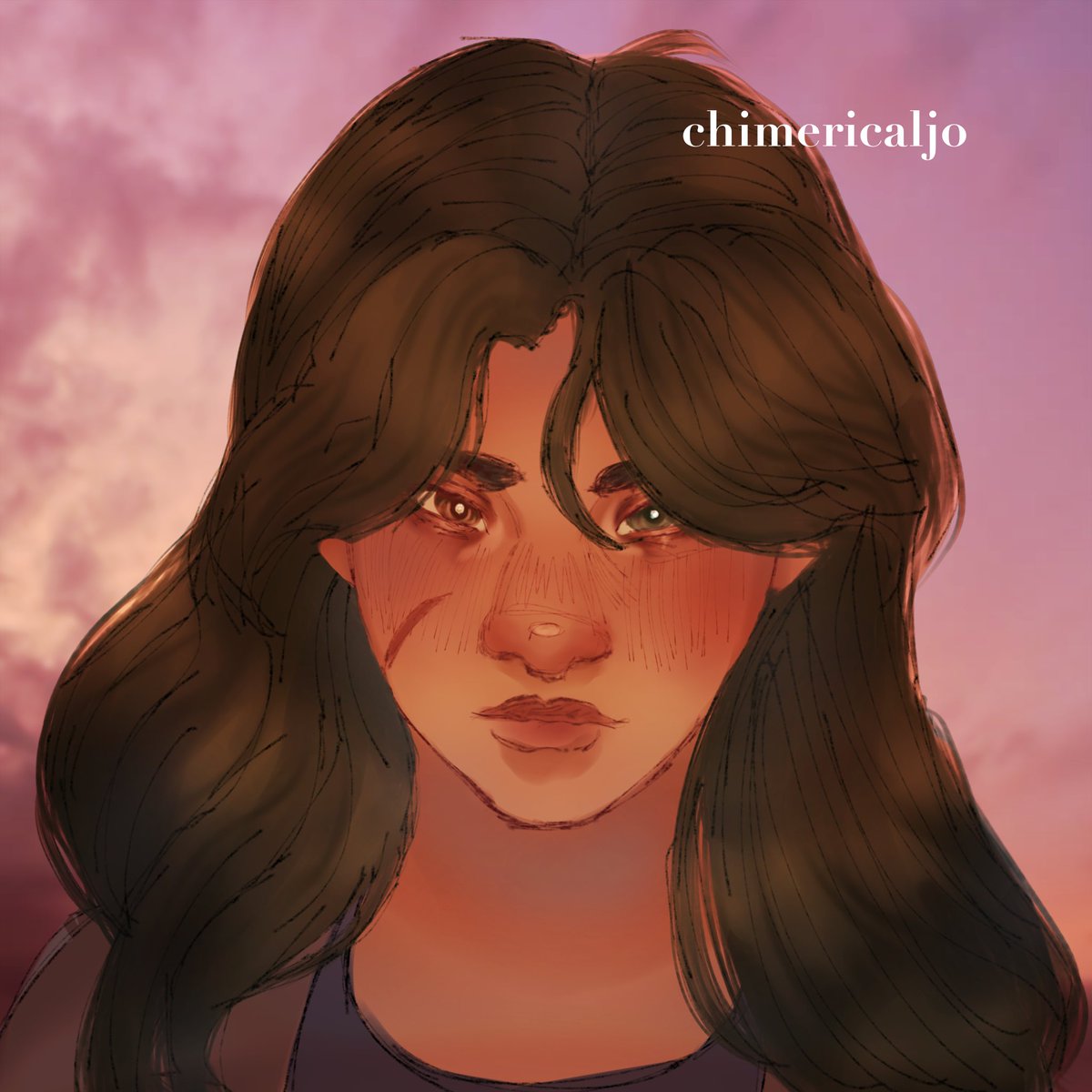 chimericaljo's tweet photo. little baby child trying to be nonchalant while looking at someone they cherish very dearly

#yaelokre #meadowlark peregrine august with hair down!!🤎🫶 https://t.co/Ihf1YKF8iV