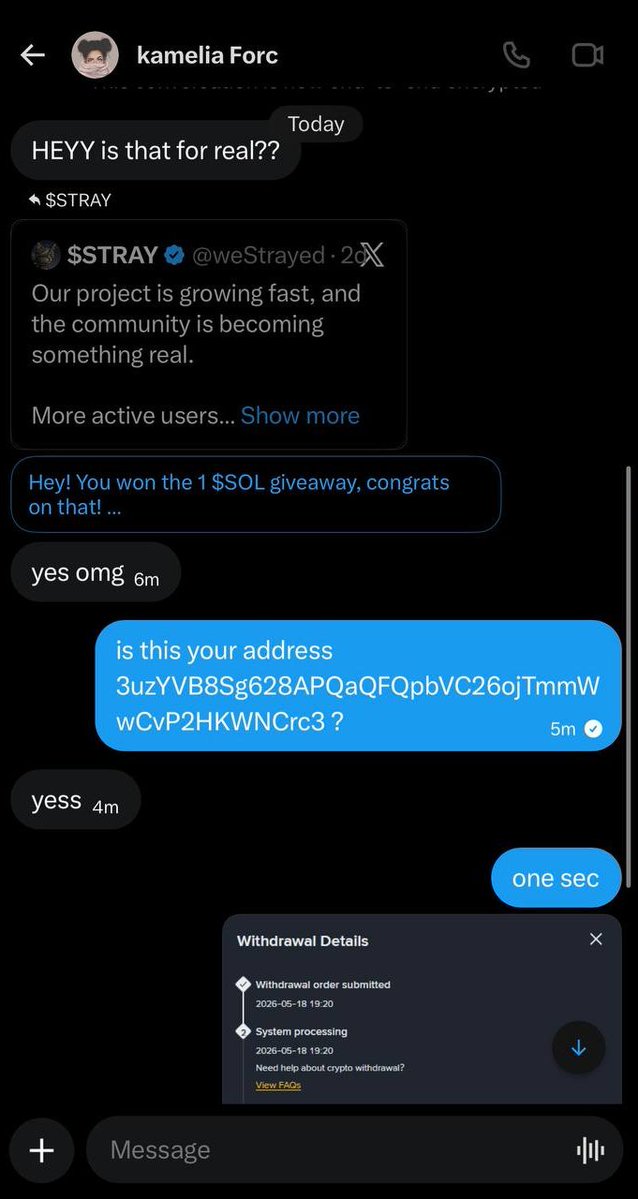 $STRAY tweet media