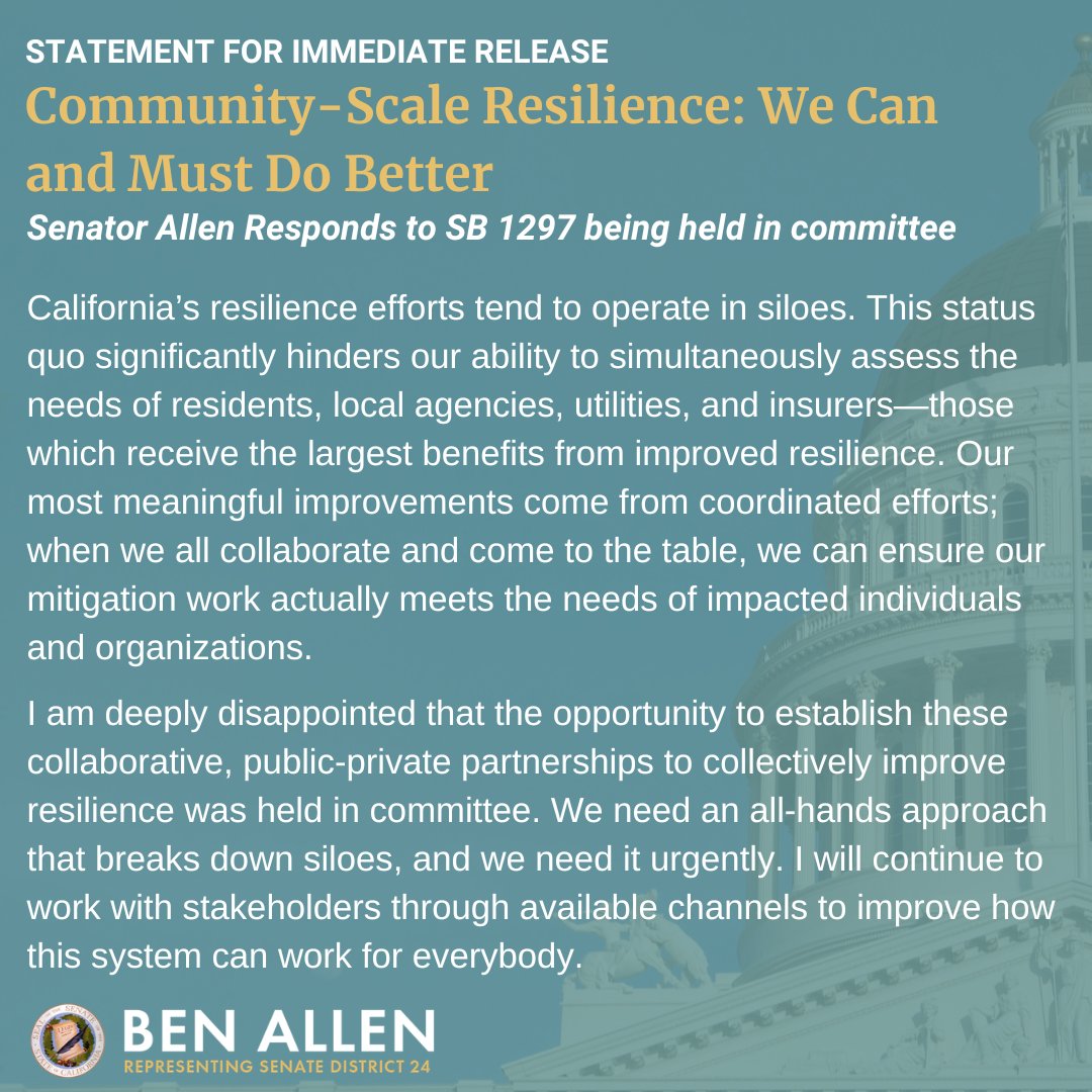 Senator Ben Allen tweet media