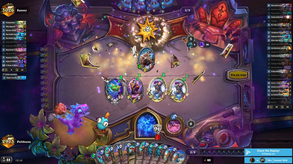 Pelthune's tweet photo. XL Zul'Jin/Tolvir Starships OTK Hunter

Discard the 1-mana spell and trigger the deathrattle with the other 1-mana spell.
Play Zul'jin (reduce it cost before) or Tolvir to win.

Youtube Video Link : https://t.co/qd4atyr5V7

Deck code in the Video Description. https://t.co/AHyfZGw19h