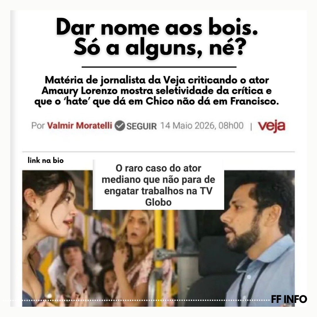 OstraFelipe's tweet photo. Escrevi sobre o texto do jornalista da Veja, Valmir Moratelli, sobre a onipresença do ator Amaury Lourenço na TV mostrando a seletividade da crítica e que o 'hate' que dá em Chico não dá em Francisco. 

https://t.co/3w6nAt6QPS https://t.co/l7pr1ytdyi