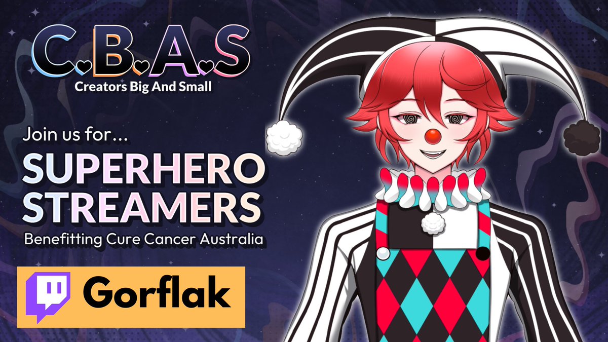 Gorflak_'s tweet photo. Good morning, Circus! Happy Monday and day 1 of fundraising for @CreatorsBAS ! Apologies for thr delay but today's stream will be around 2: 30 pm est ! I will have a graphic(hopefully)that has some more donation details during stream! See you soon and thanks for clowning around🤡 https://t.co/zpeVK6lsRR