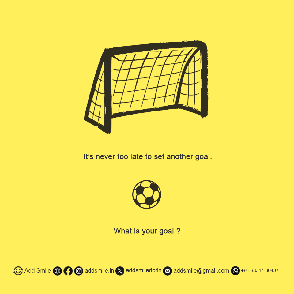 addsmiledotin's tweet photo. It’s never too late to set another goal.

What is your goal ?

https://t.co/zsmZoXULW7

#goals, #goal, #inspiration, #motivation, #life, #success, #motivationalquotes, #inspirationalquotes, #cause, #charity, #help, #India, #sos #WestBengal, #kolkata, #sodepur, #addsmile https://t.co/9FSEJKwd69