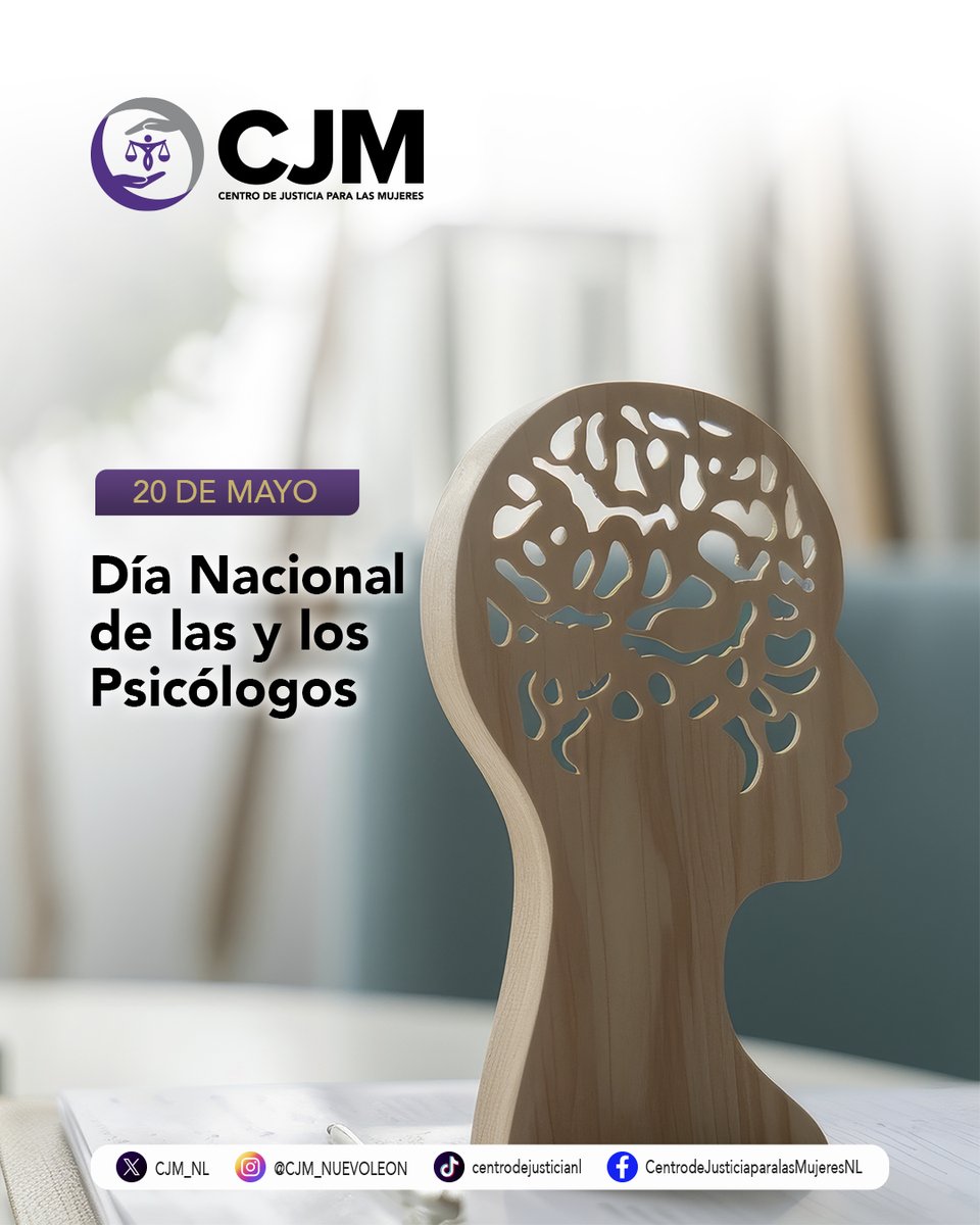 CJM_NL's tweet photo. 🧠💜 ¡Feliz Día Nacional de las y los Psicólogos! 💜🧠
Hoy conmemoramos y celebramos a quienes, con empatía, profesionalismo y una escucha activa, guían los procesos de sanación y empoderamiento de tantas mujeres, sus hijas e hijos.

En el Centro de Justicia para las Mujeres, nos llena de profundo orgullo y admiración contar con un equipo de psicología tan comprometido. Su labor va mucho más allá de la consulta: ustedes son el pilar que sostiene, el puente hacia la recuperación de la autonomía emocional y la luz en el camino de quienes buscan justicia y paz.

Gracias por su dedicación diaria, por transformar el dolor en resiliencia y por recordarnos que la salud mental es un derecho fundamental.

¡Hoy y todos los días reconocemos su enorme vocación! 🌟✨

Reconozcamos juntos su gran labor. Déjales un mensaje de agradecimiento en los comentarios y comparte esta publicación para celebrar a tu psicóloga o psicólogo favorito. 💬👇

#DíaDelPsicólogo #DíaDeLaPsicóloga #SaludMental #CentroDeJusticiaParaLasMujeres #cjmtulugarseguro