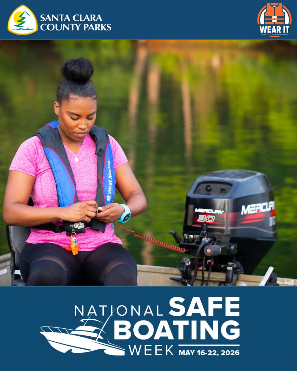 SCCParks's tweet photo. A fun day on the water includes all of the right gear – including a life jacket and an engine cut-off switch. #safeboating #nationalsafeboatingweek https://t.co/qF9lUQTguO