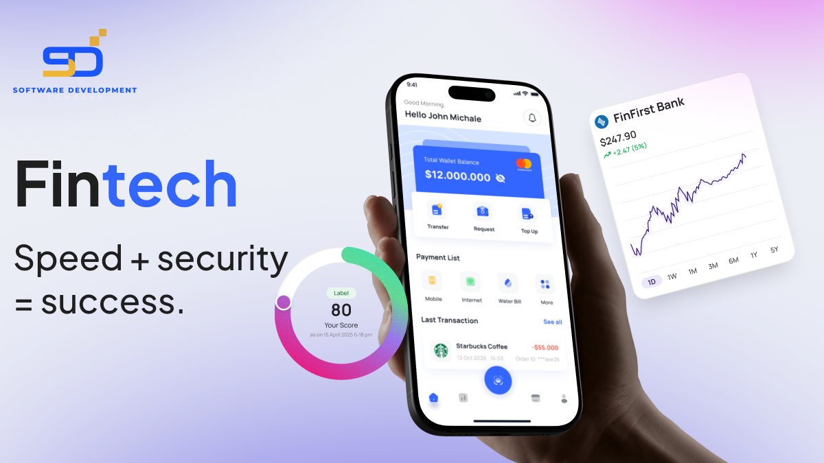 SoftwareDevCo's tweet photo. Fintech is evolving fast.

Build secure, scalable apps with 𝗦𝗗𝗖.

From wallets to payments—done right.

https://t.co/HqXQdCSpDM 
📞+1 (214) 230-8790

#Fintech #AppDevelopment #DigitalFinance #Takeo @mobileappdaily @Goodfirms #Brees #Mosley #Plano @TopDevelopersCo #Cher #Texas https://t.co/SwuCdMEflk