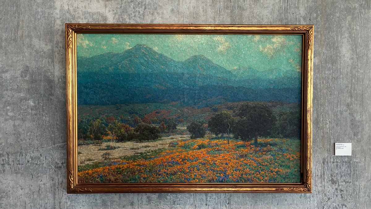 redwithoutwhy's tweet photo. Granville Redmond, California Poppy Field, circa 1926. At LACMA's new David Geffen Galleries, designed by Peter Zumthor. https://t.co/iWb7FpORJr