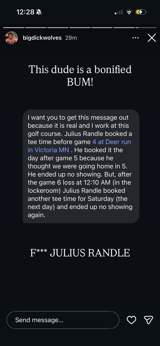 jack_walde's tweet photo. The Julius Randle files will be worse than the kd files for sheer nba impact #JuliusRandleFiles #golfgate https://t.co/gB5J6IsC6k