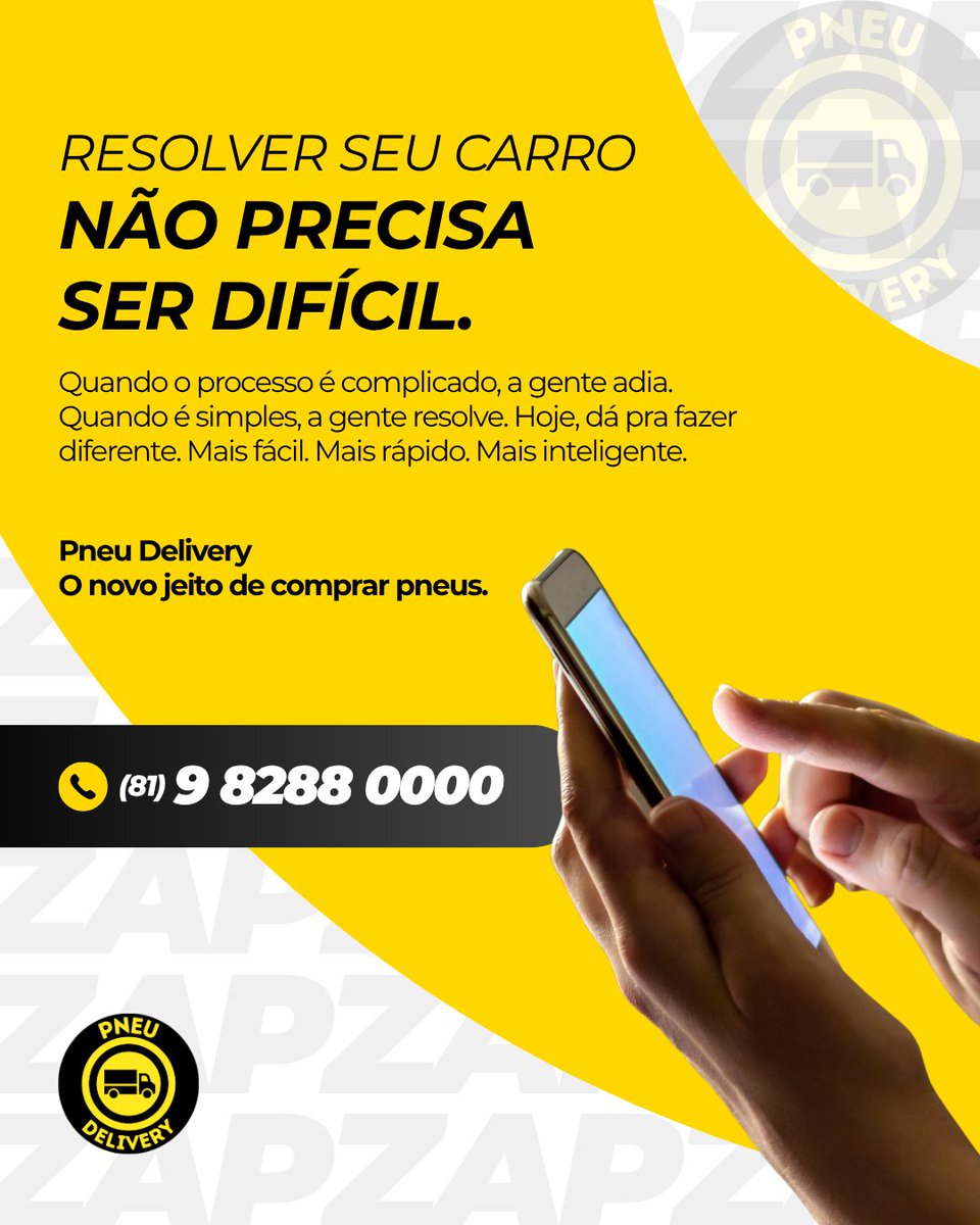 PneuDelivery's tweet photo. Resolver o carro não deveria ser sinônimo de dor de cabeça.

Quando tudo parece complicado, a tendência é deixar pra depois.

Mas quando o processo é simples, rápido e prático… você resolve sem perder tempo.

👉 WhatsApp: https://t.co/vGYFpLQyi3 https://t.co/lprEuQAEDA