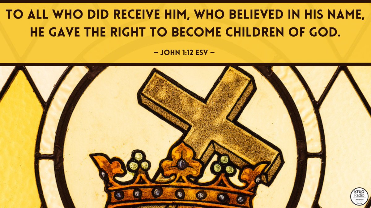 KFUOradio's tweet photo. It's ✨ #MemoryVerseMonday! ✨
To all who did receive Him, who believed in His name, He gave the right to become children of God. (John 1:12)
Hear Christ for you at https://t.co/CNJZkzVCPV! #memoryverse https://t.co/RtHaQSVIjL