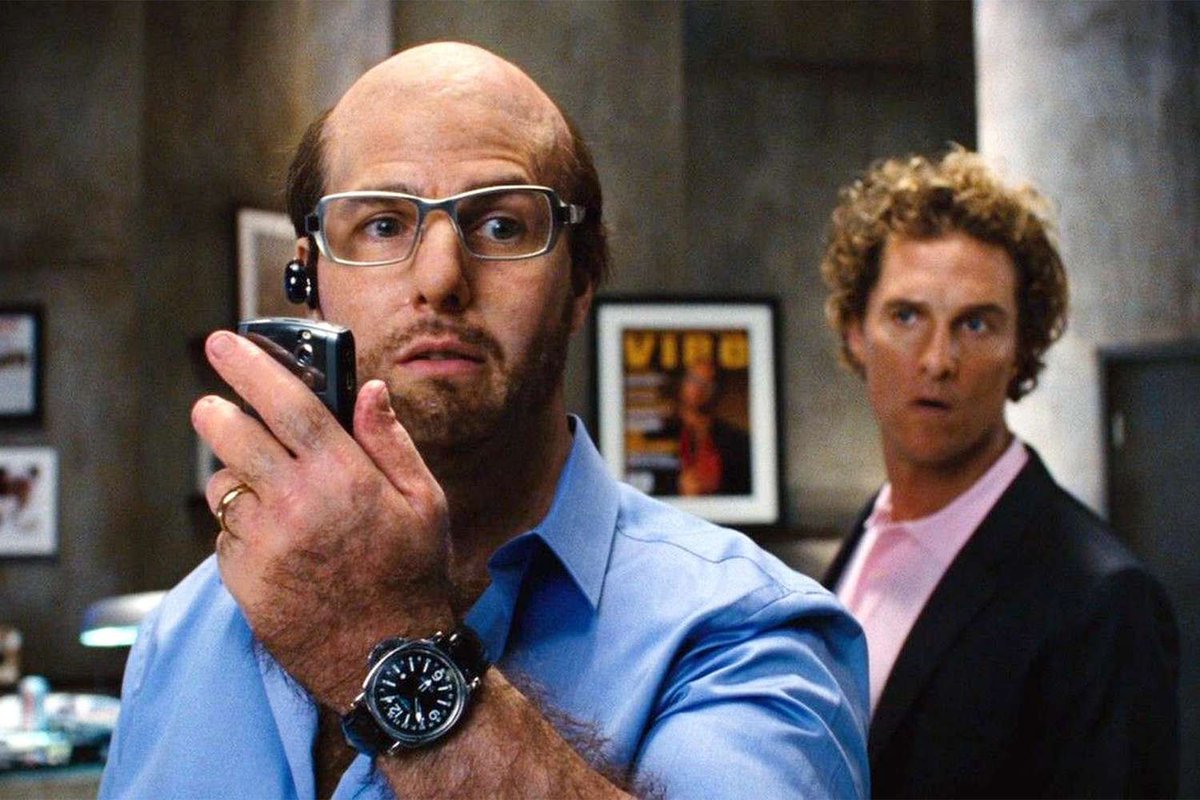 zack_below's tweet photo. I watched Tropic Thunder over the weekend for like the millionth time. You have to rank that movie top 10 comedy of all time. https://t.co/sdH4A1IH0O