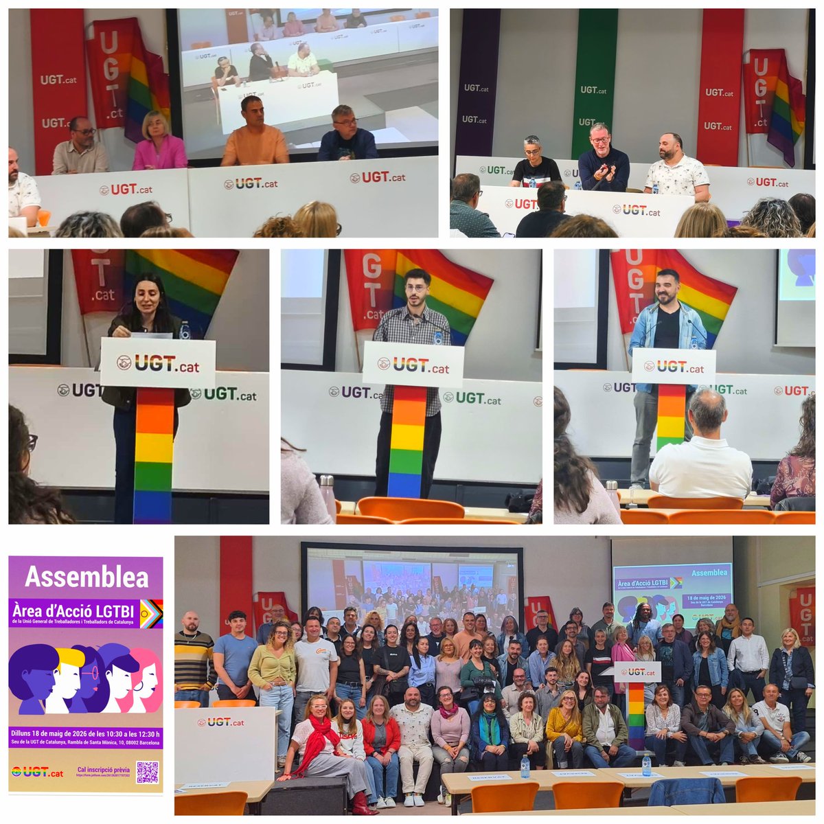 ugtficat's tweet photo. 🏳️‍🌈 ÀREA D’ACCIÓ LGTBI DE LA UGT DE CATALUNYA

✊️Un pas més per enfortir un sindicat feminista, de classe i compromès amb la igualtat real.

💪Treballem per combatre qualsevol forma de discriminació i per garantir centres de treball segurs, inclusius i lliures d’odi i violència. https://t.co/RFibYqIcJS