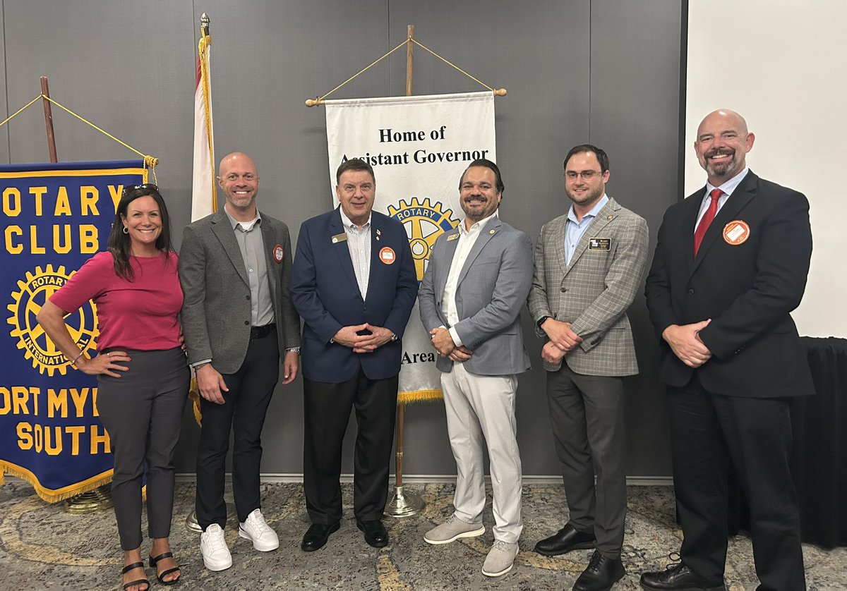 EdMathews's tweet photo. Great meeting today at the Rotary Club of Fort Myers South!

Chris Lopez from the Florida Restaurant & Lodging Association gave an excellent presentation highlighting the critical work his organization does for the hospitality industry.
Hospitality and tourism are huge economic drivers for Southwest Florida and the entire state — supporting thousands of jobs and local businesses.

Thanks, Chris, for the outstanding insights!

#Rotary #FortMyers #SWFL #FloridaTourism #Hospitality